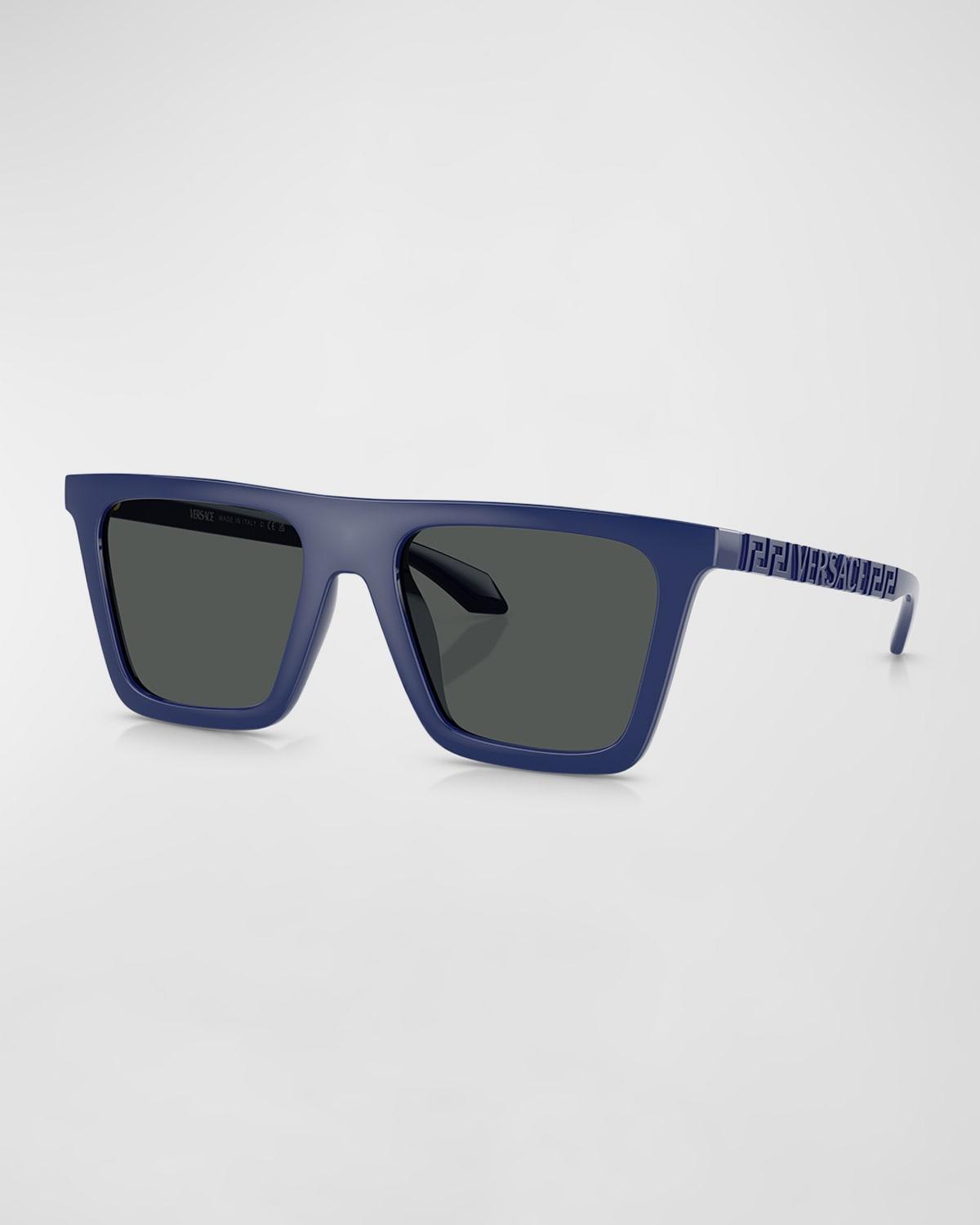 Mens Greca Logo Nylon Square Sunglasses Product Image