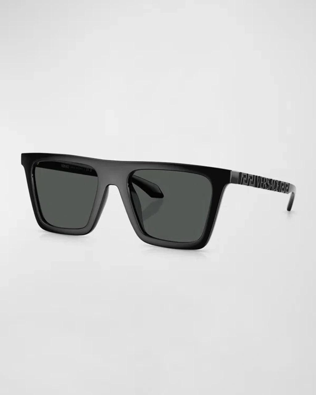 Mens Greca Logo Nylon Square Sunglasses Product Image