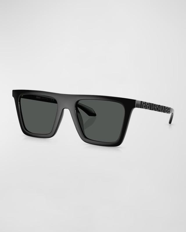 Mens Greca Logo Nylon Square Sunglasses Product Image