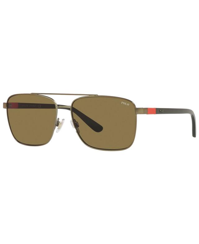 Mens 57MM Square Sunglasses Product Image