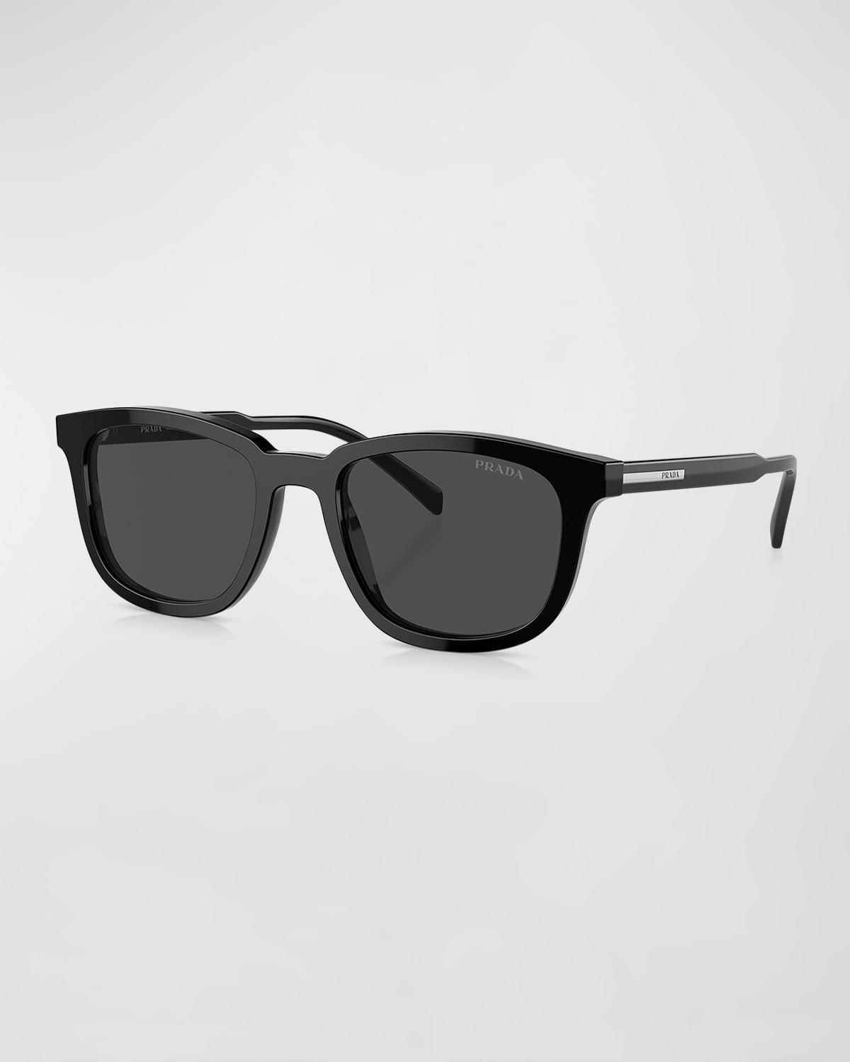 Mens Acetate and Plastic Square Sunglasses Product Image