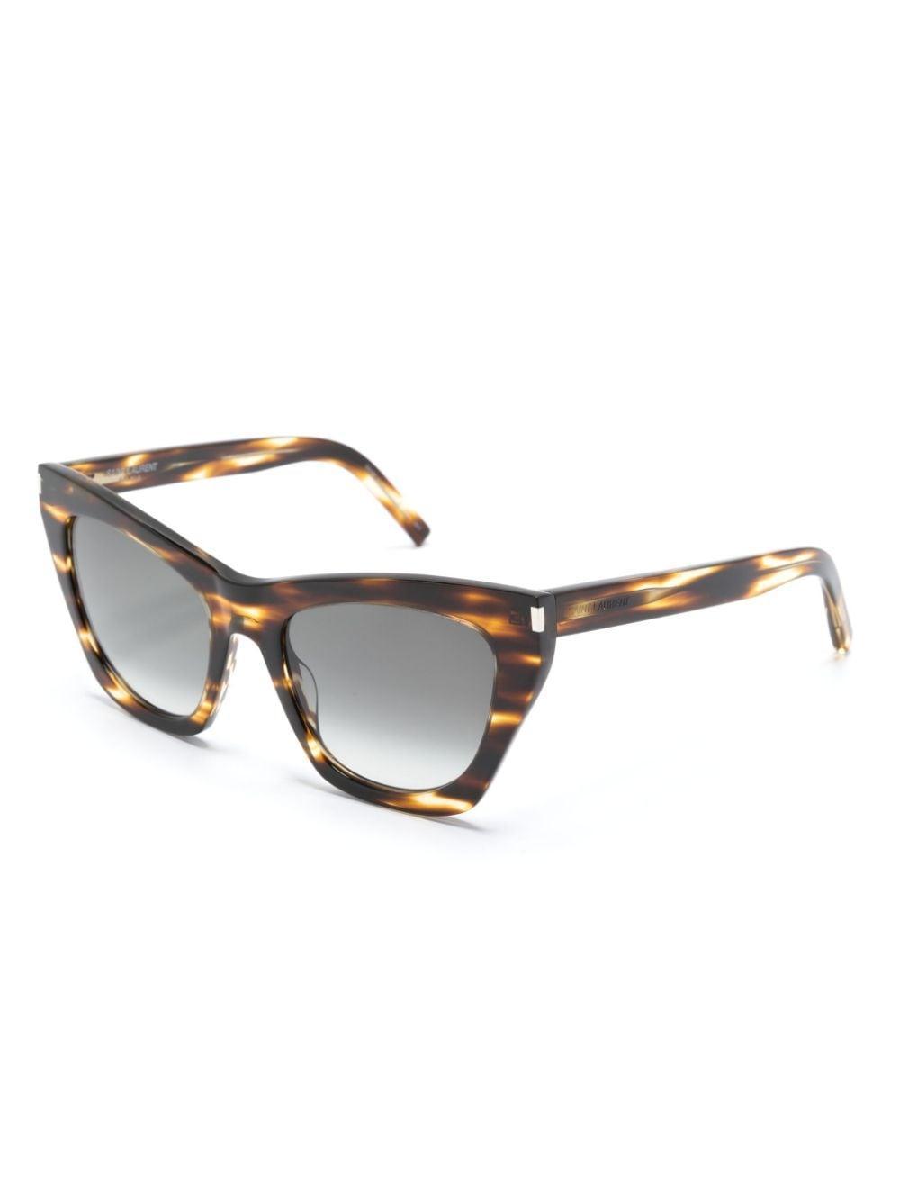 Logo-engraved Cat-eye Sunglasses In Brown Product Image