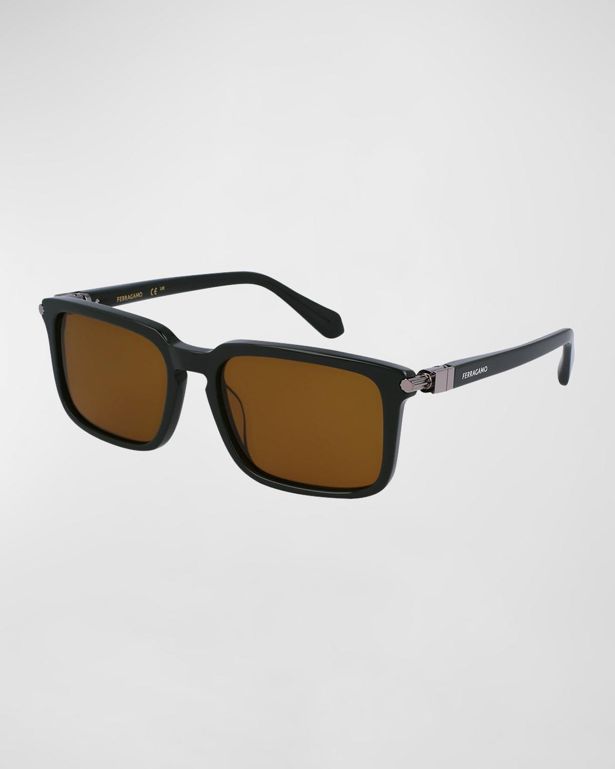 Mens Gancini Evolution Acetate Rectangle Sunglasses Product Image