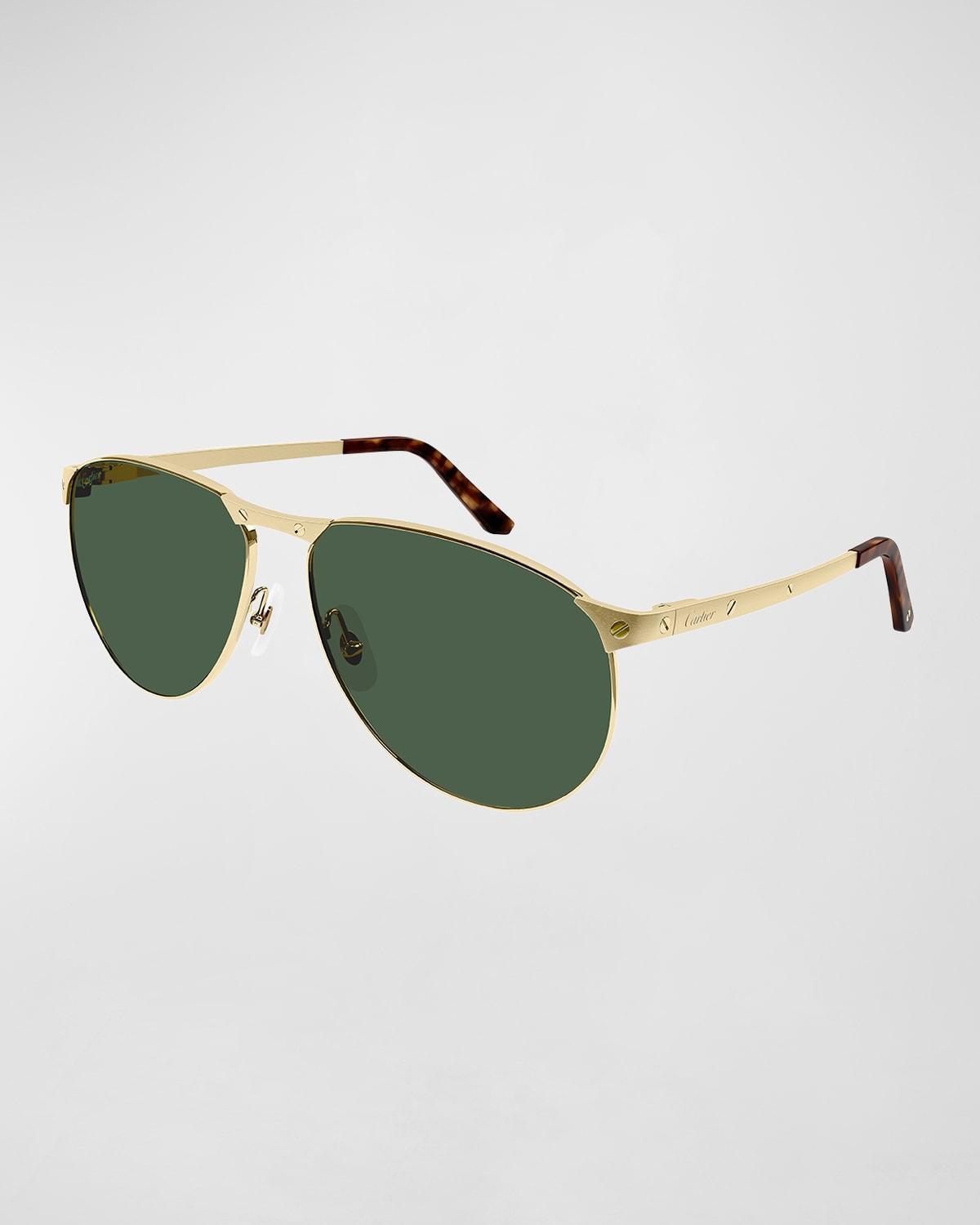 Mens Santos de Cartier 62MM Aviator Sunglasses Product Image