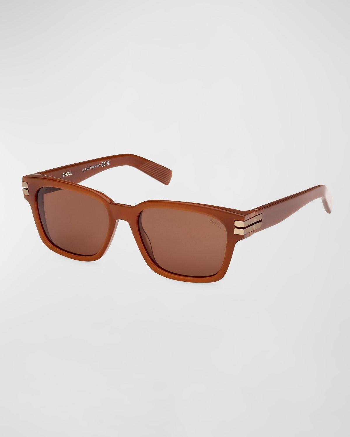 Mens Acetate Rectangle Sunglasses Product Image