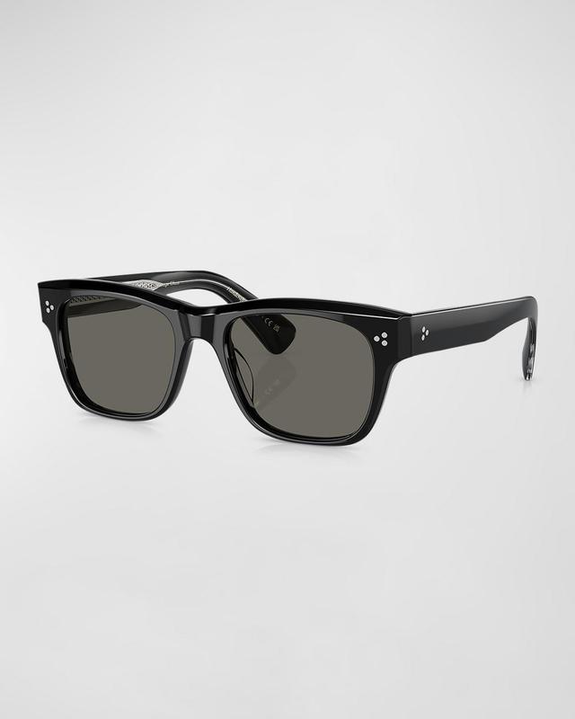 Mens Thick Square Acetate Sunglasses, 54MM Product Image