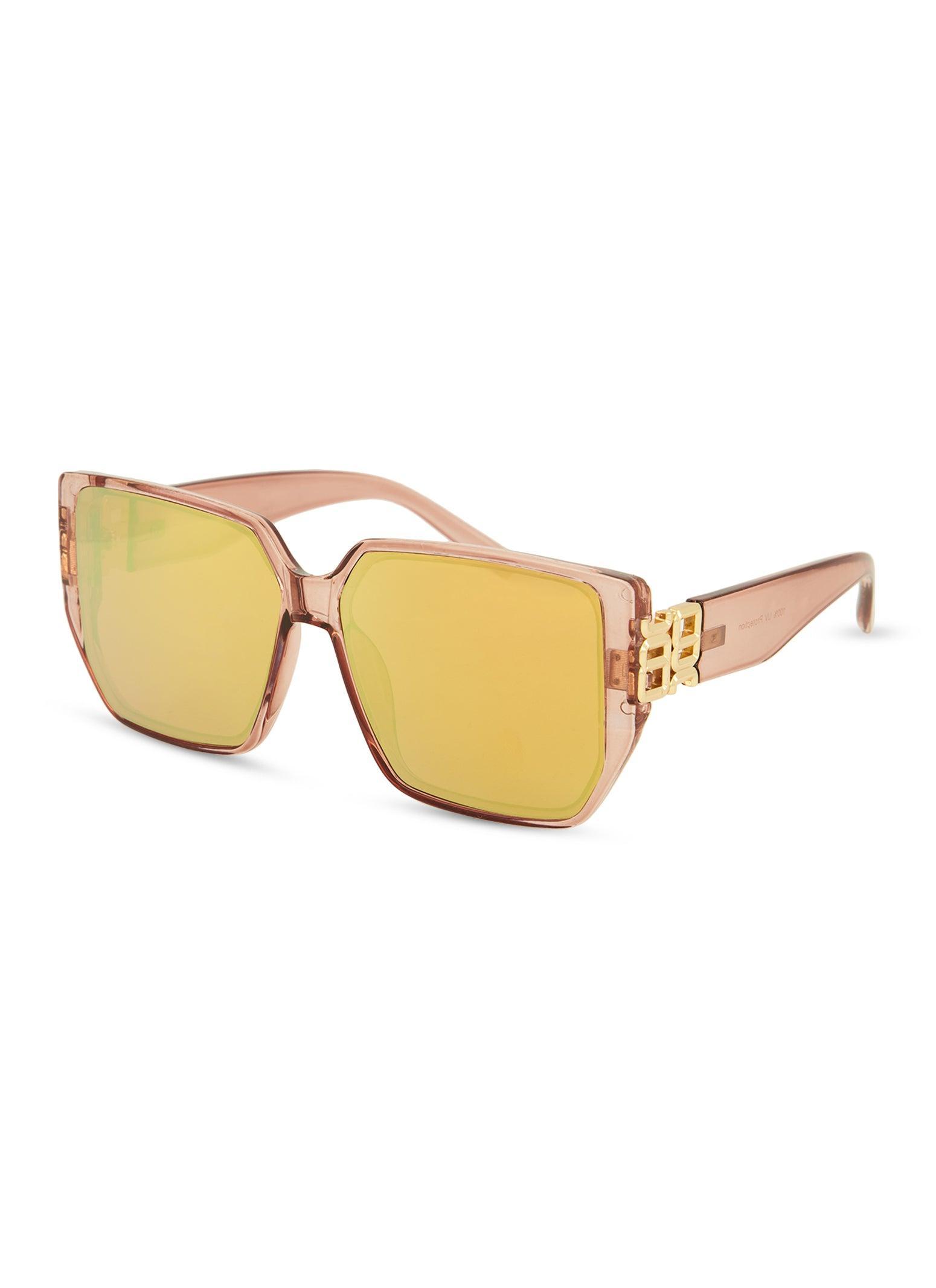 Metallic Temple Detail Sunglasses Female Product Image