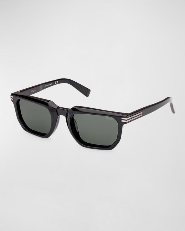 Men's Acetate Rectangle Sunglasses Product Image