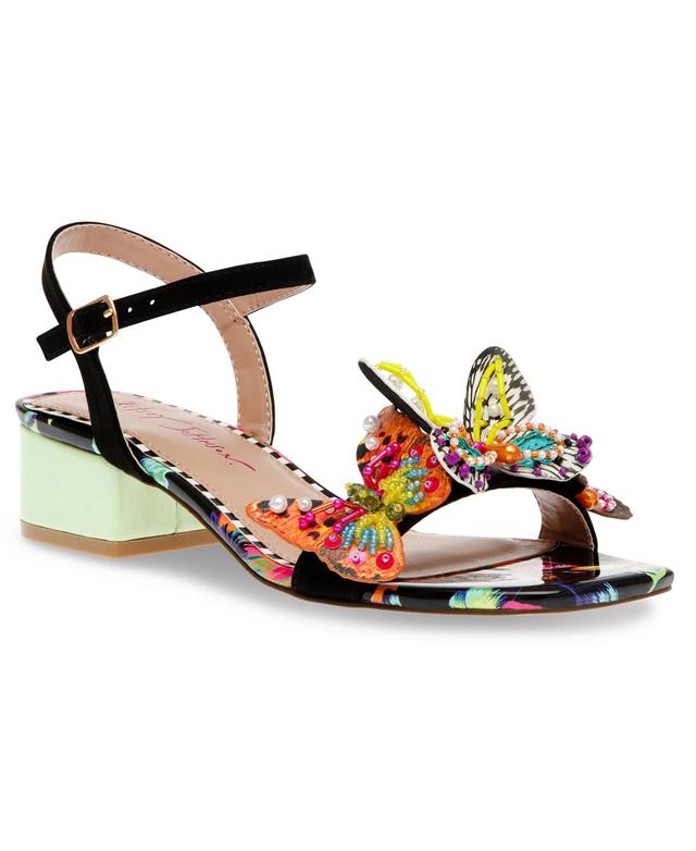 Betsey Johnson Womens Lotty Butterfly Block-Heel Sandals Product Image