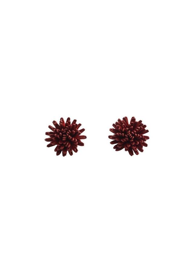 MANGO - Flowers raffia earrings - One size - Women Product Image