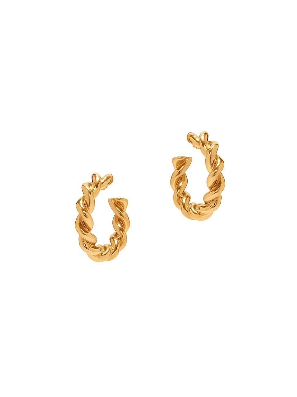 Womens Goldtone Rope Hoop Earrings product image