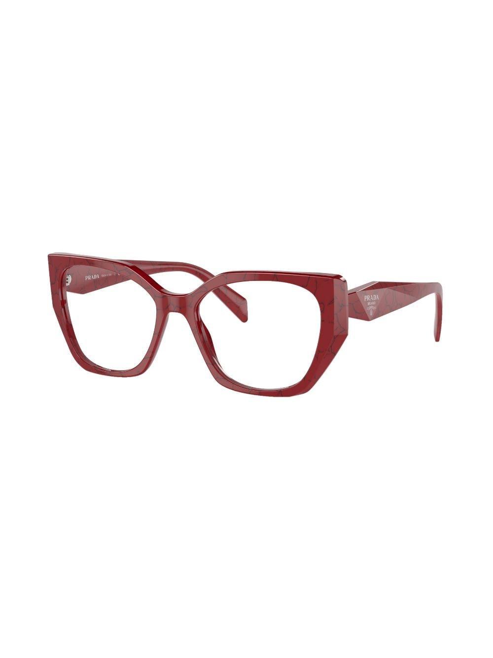 Oversize-frame Glasses In Rot Product Image