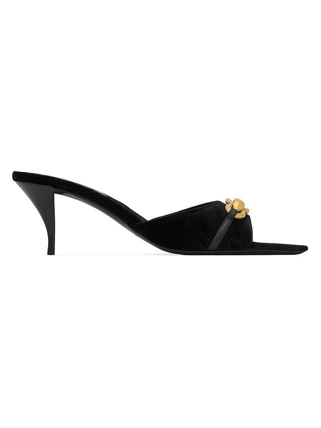 Womens Le Maillon Mules In Cassandre Embossed Velvet Product Image