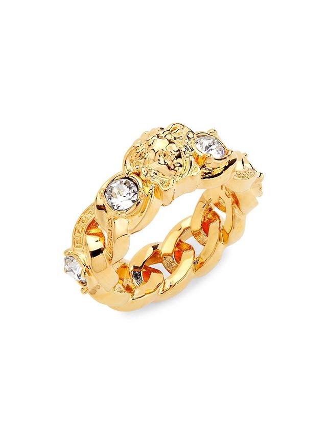 Womens Goldtone Or Silvertone & Glass Crystal Ring Product Image