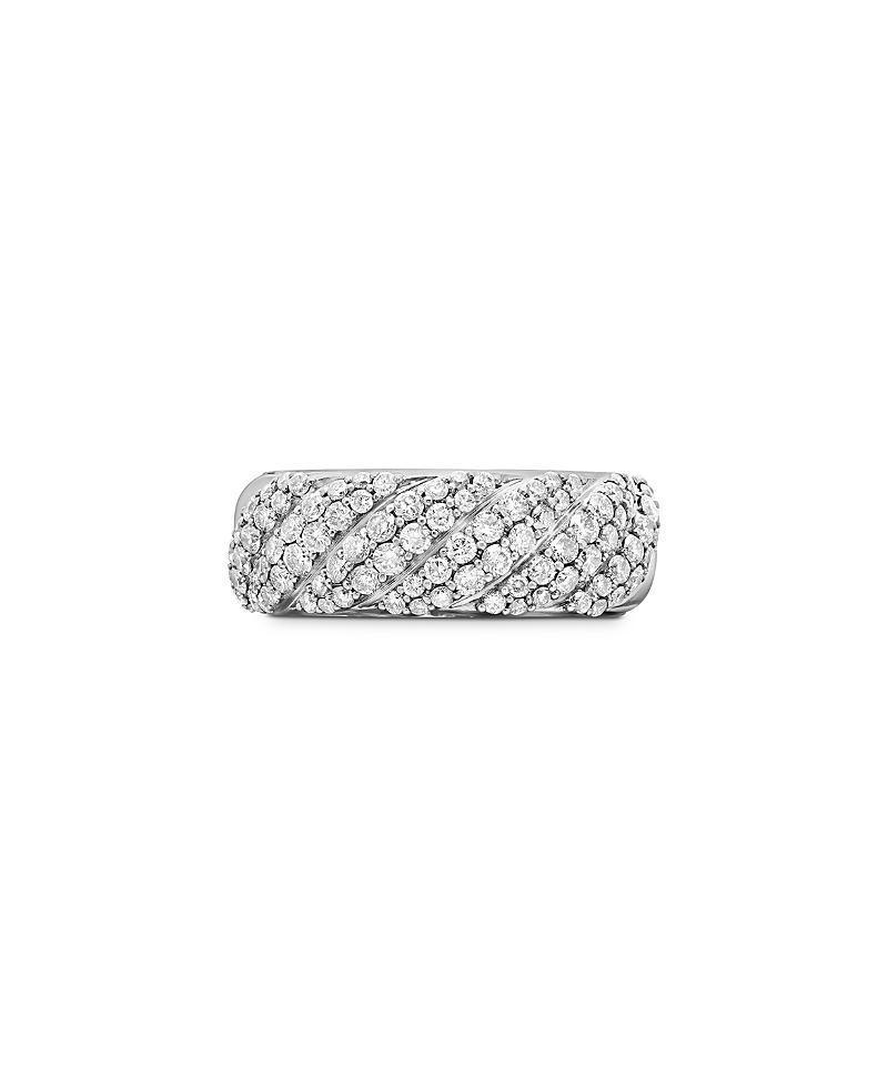 Womens Sculpted Cable Band Ring in Sterling Silver Product Image