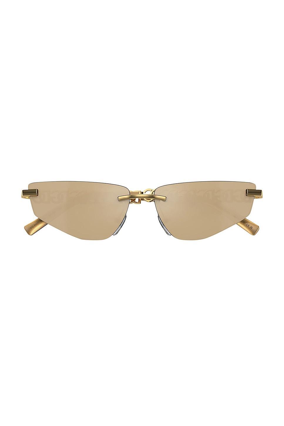 Dolce & Gabbana Oval Sunglasses in Metallic Product Image