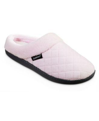 Isotoner Womens Diamond Quilted Microterry Hoodback Slippers - Light Purple Product Image