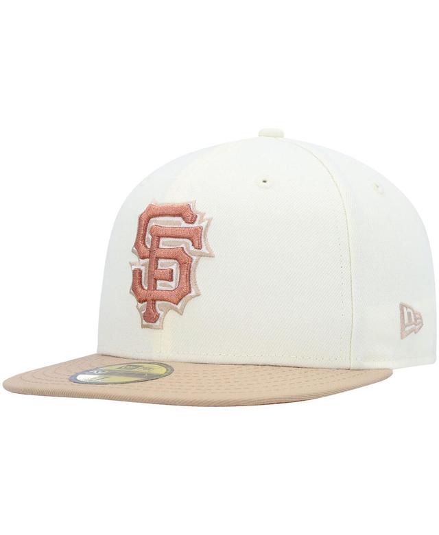 Mens New Era Cream San Francisco Giants Chrome Camel Rust Undervisor 59FIFTY Fitted Hat Product Image