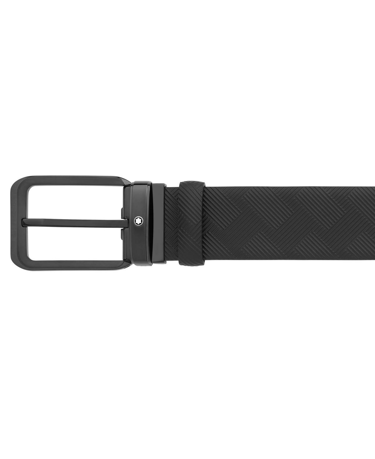 Mens Branded Buckle Leather Reversible Belt Product Image