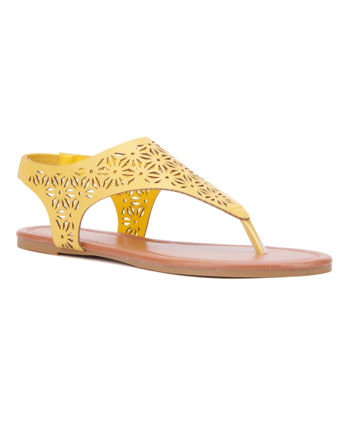 New York & Company Womens Nikki Hooded Perforated Thong Sandal Product Image