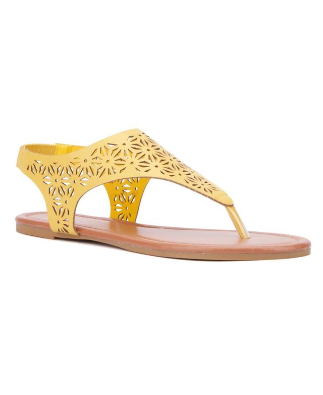 New York & Company Womens Nikki Hooded Perforated Thong Sandal Product Image