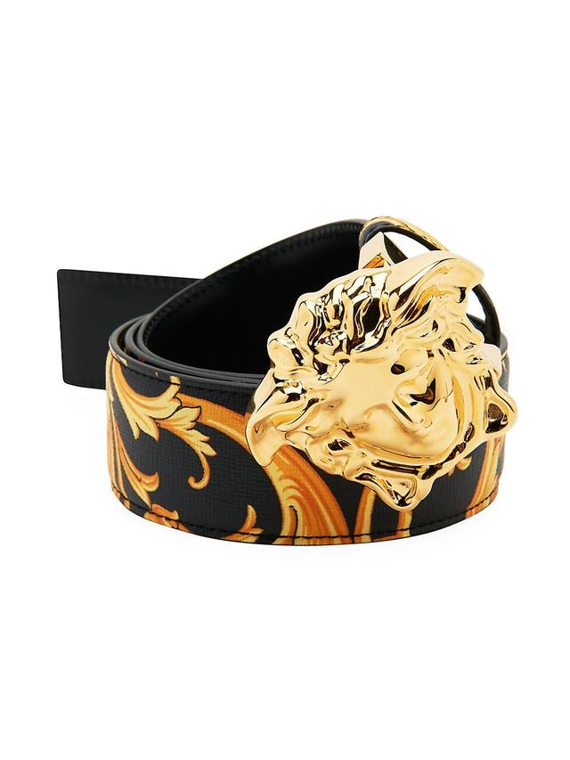 Versace Barocco Medusa Head Buckle Reversible Leather Belt Product Image