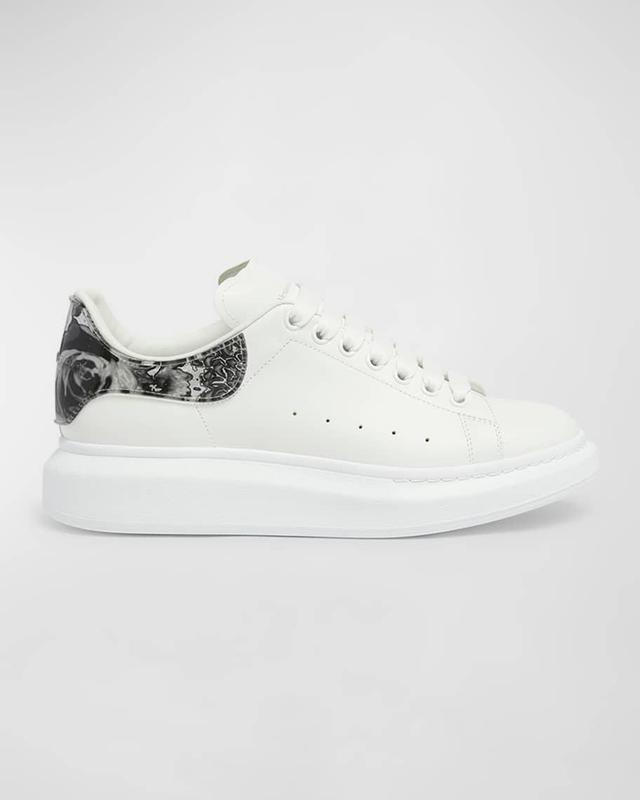 Men's Oversized Larry Wax Flower Leather Low-Top Sneakers Product Image