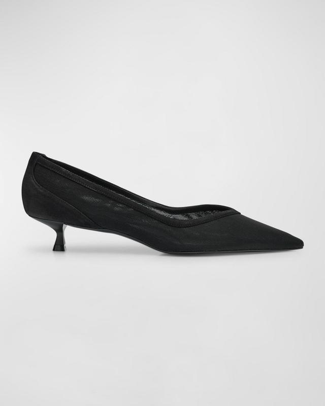 Womens Eva 35MM Mesh & Leather Pumps Product Image