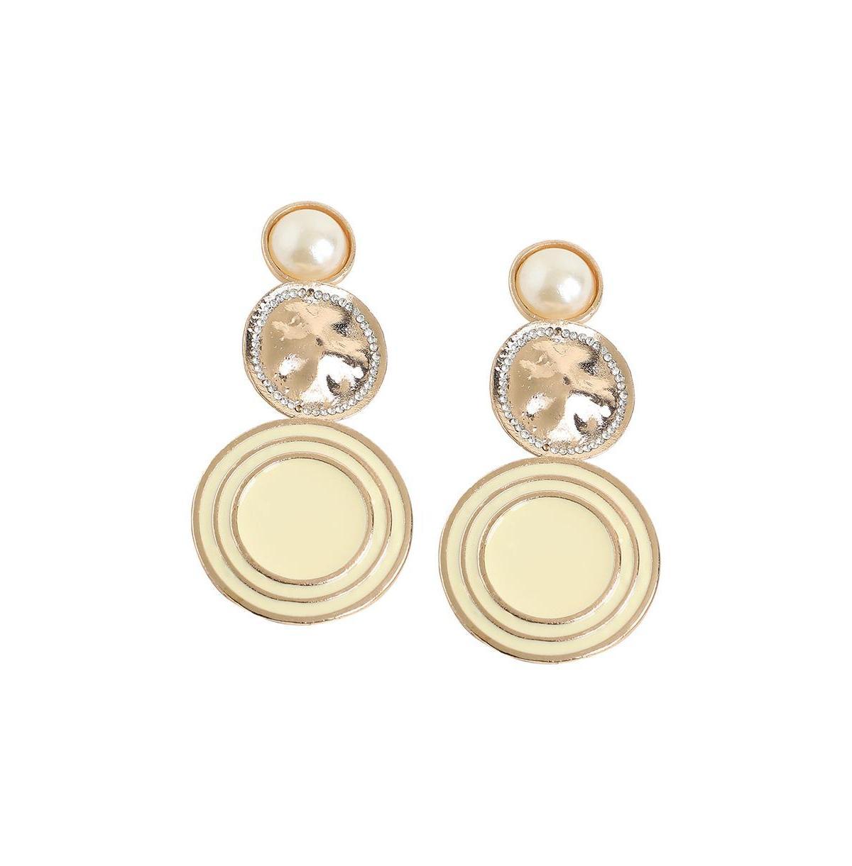 Sohi Womens Circular Drop Earrings Product Image