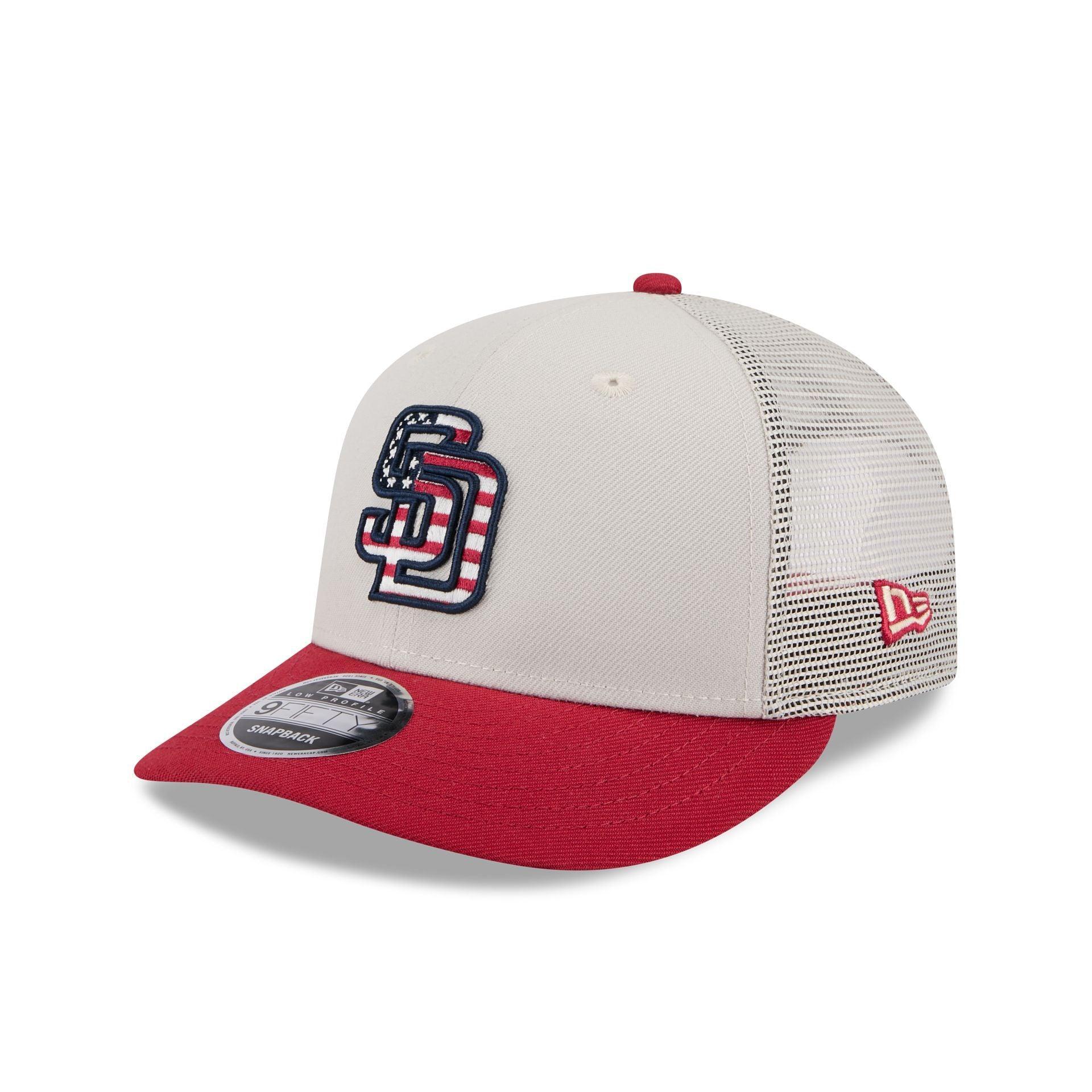 San Diego Padres Independence Day 2024 Low Profile 9FIFTY Trucker Hat Male Product Image