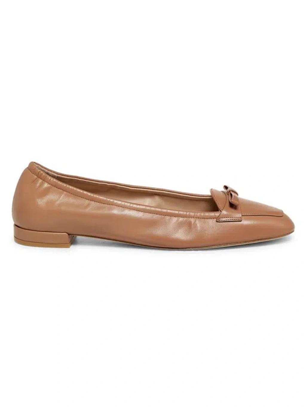 Women's Tully Lacquered Leather Loafers In Tan product image