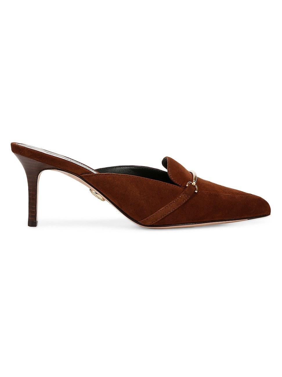 Womens Leslie Suede Leather Mules product image