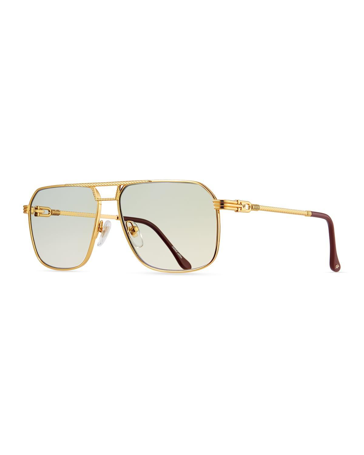 Mens Governor Gold-Plated Aviator Sunglasses Product Image