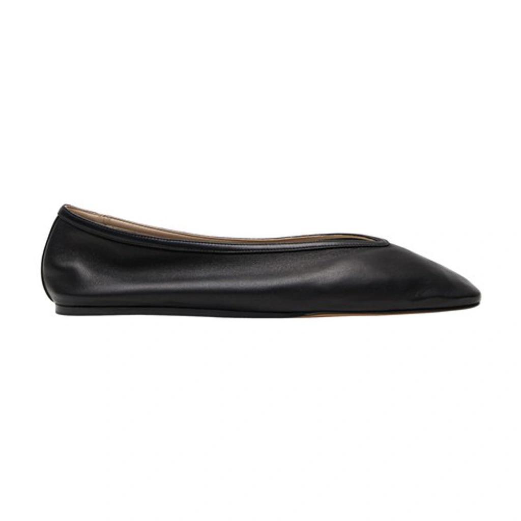 Luna Calfskin Ballerina Flats In Black Product Image