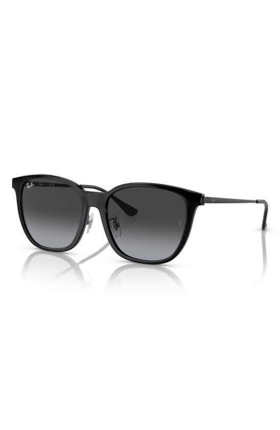 RAY BAN 55mm Gradient Square Sunglasses In Black Product Image