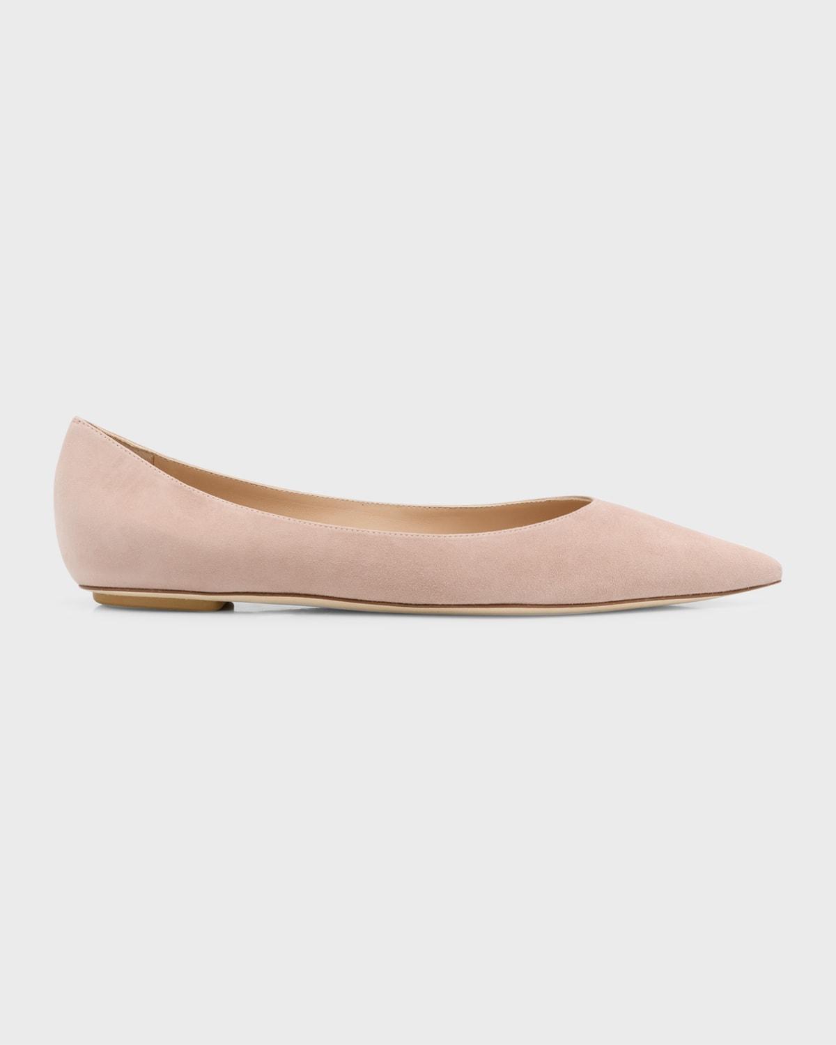 Emilia Suede Point-Toe Ballerina Flats Product Image