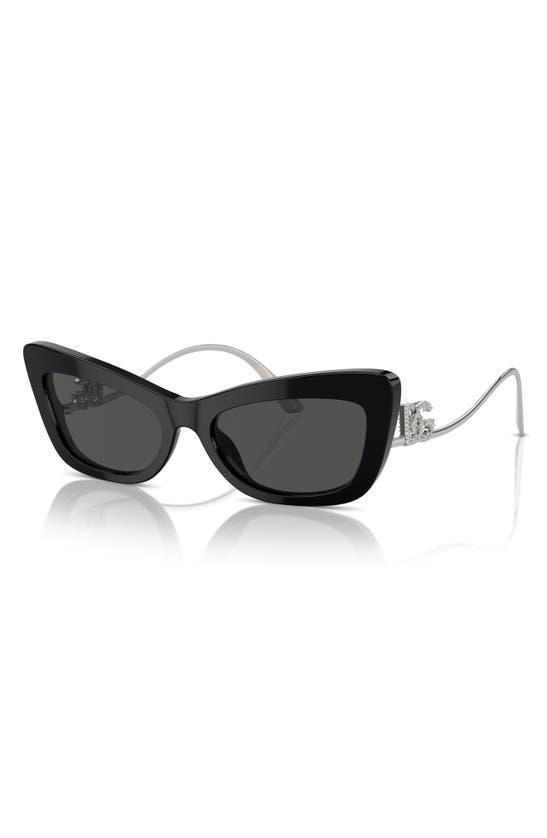 55mm Cat Eye Sunglasses In Black Product Image