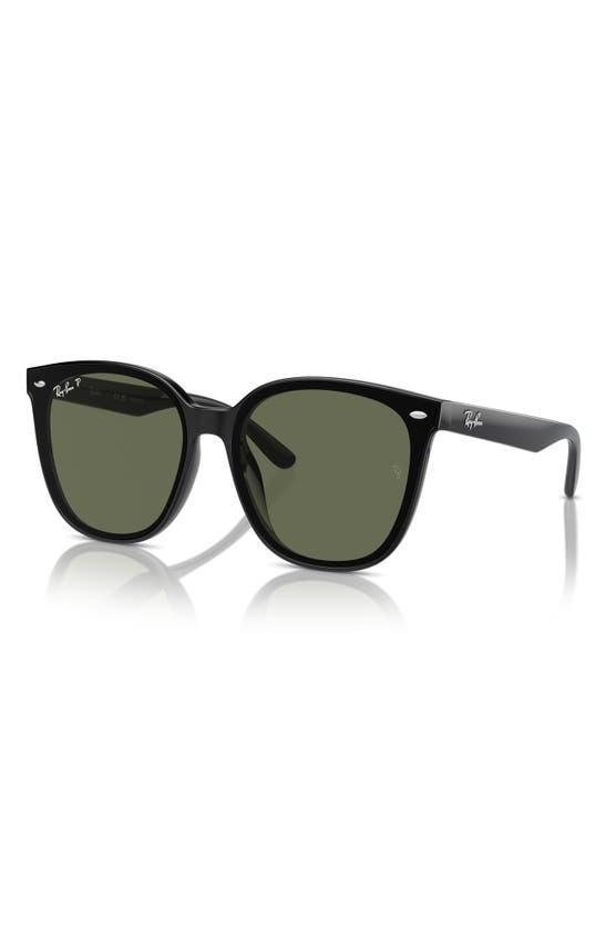 RAY BAN 66mm Oversize Irregular Sunglasses In Black Product Image