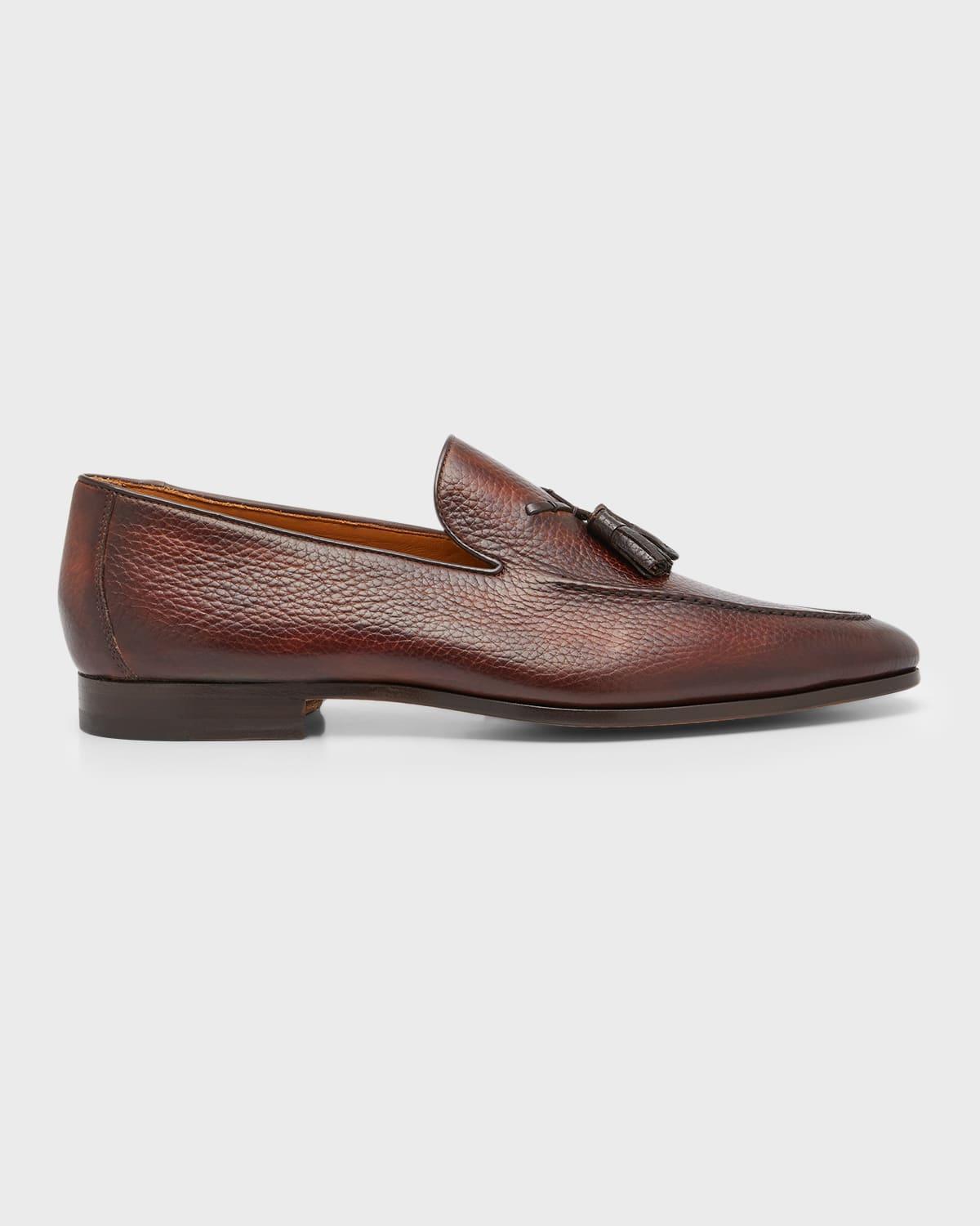 Men's Seneca Grained Leather Tassel Loafers Product Image