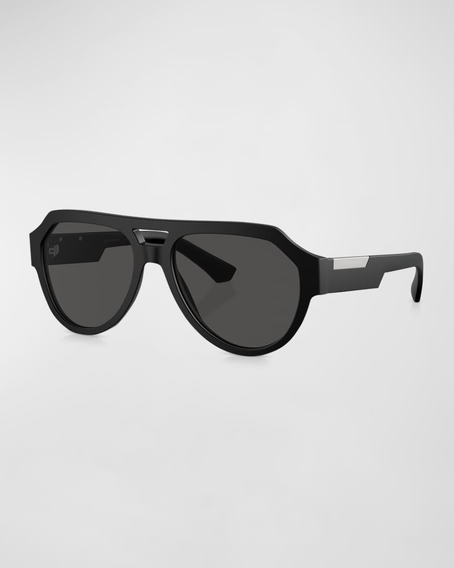 Mens Dg4466 Acetate Double-Bridge Aviator Sunglasses Product Image