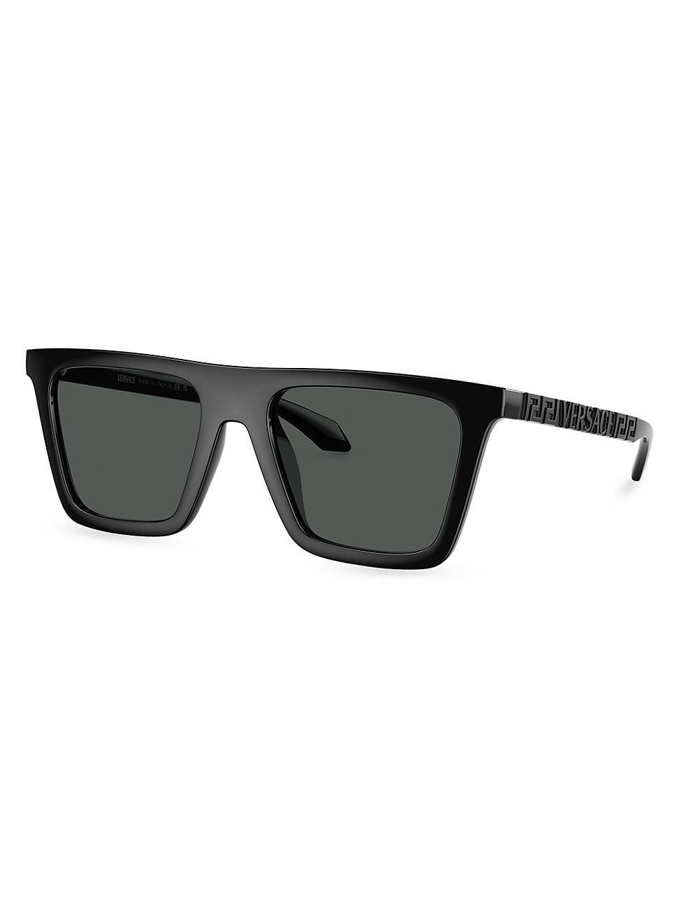 Mens Greca Logo Nylon Square Sunglasses Product Image