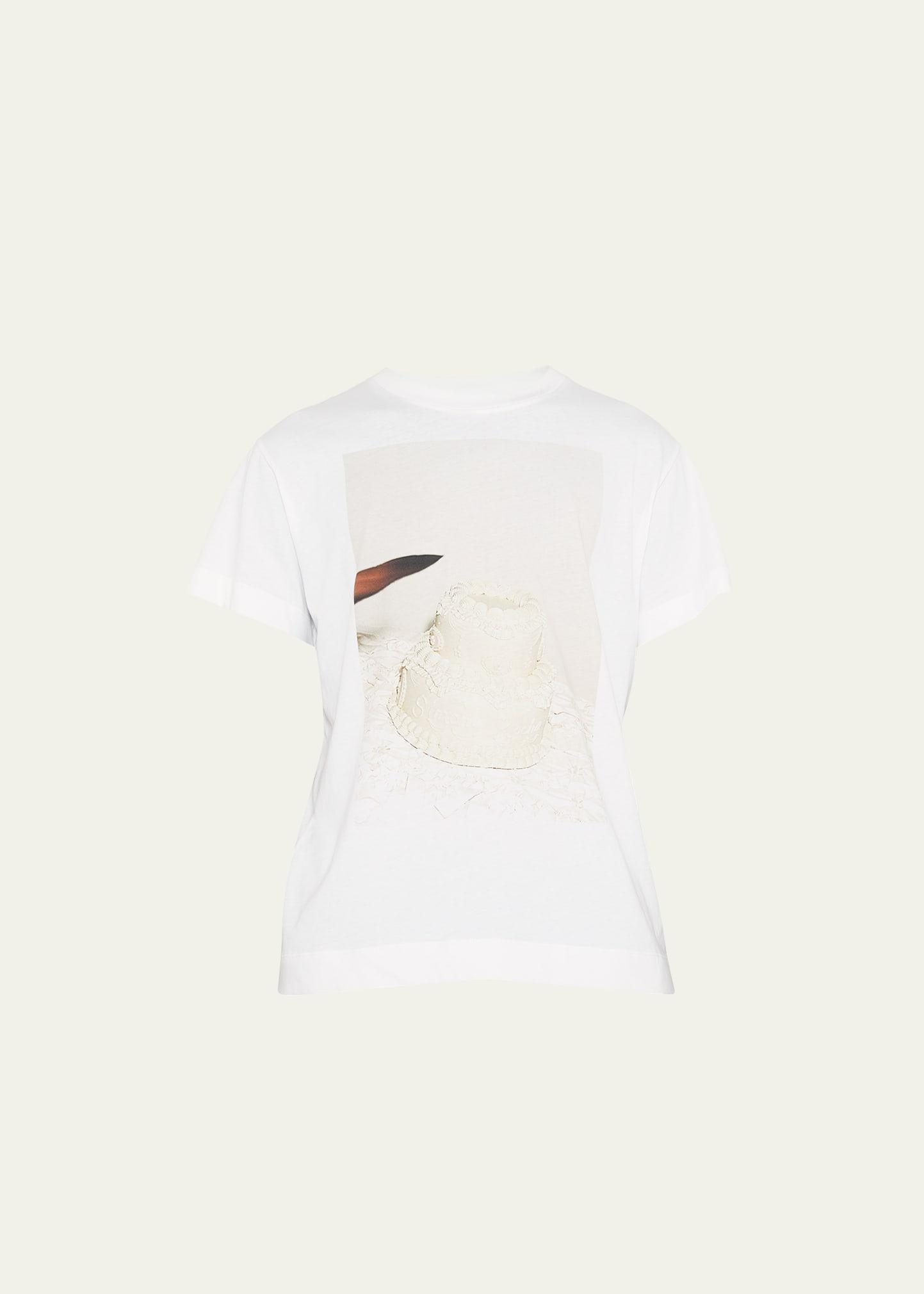 Simone Rocha Cake Cutting Cotton Graphic T-Shirt Product Image