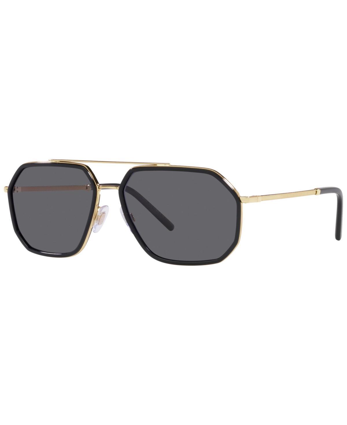 Dolce&Gabbana Mens Polarized Sunglasses, DG2285 60 - Gold-Tone Product Image