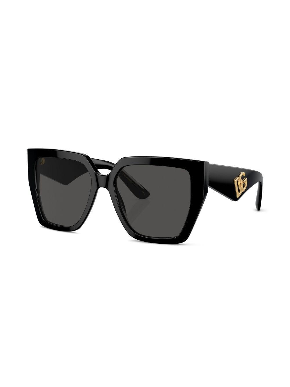 Tinted Square-frame Sunglasses In Black_dark_grey Product Image