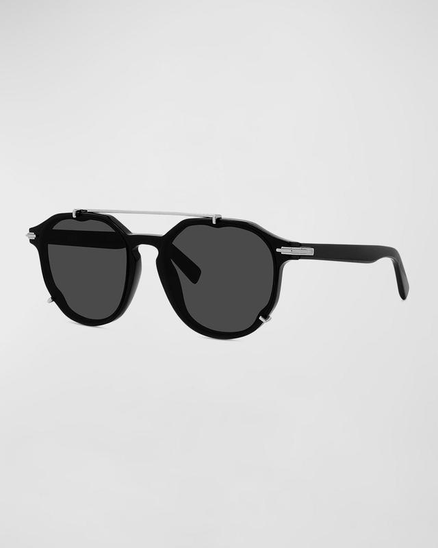 Mens DiorBlackSuit R2I 56MM Round Sunglasses Product Image