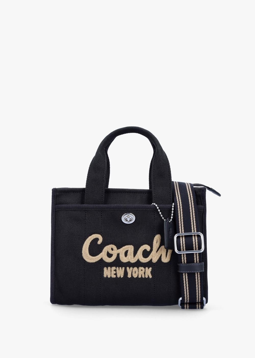 COACH Cargo 26 Black Canvas Tote Bag In Black Fabric Product Image