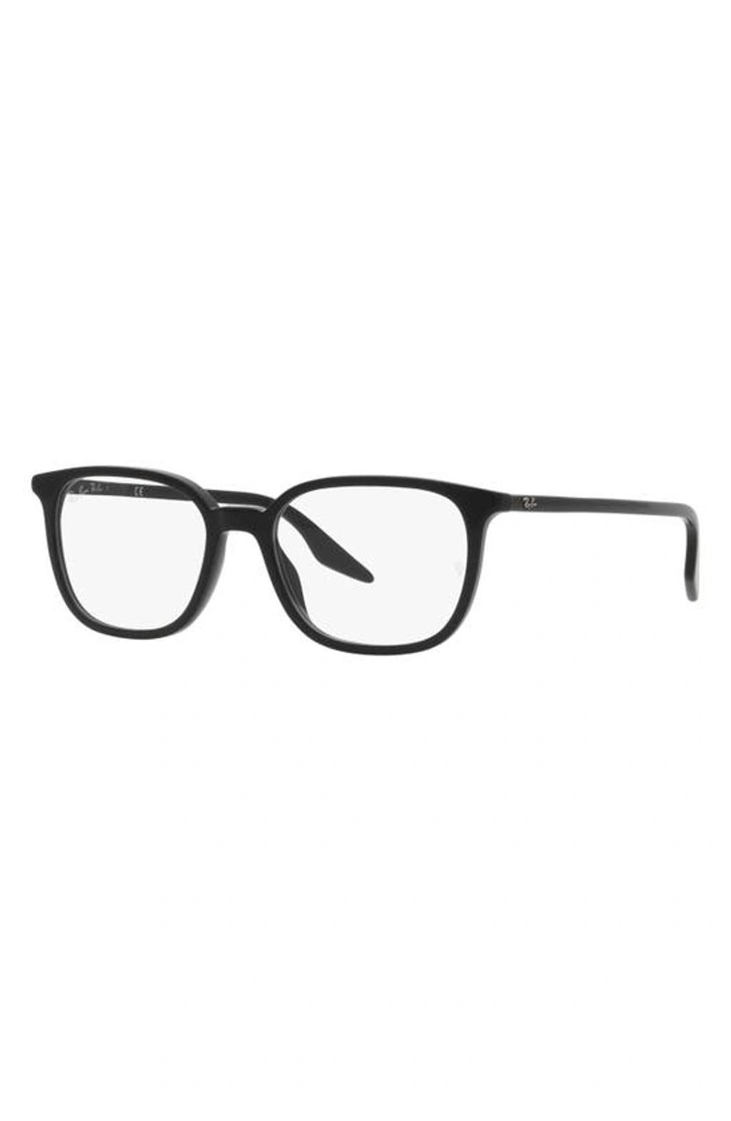 RAY BAN 54mm Square Optical Glasses In Black Product Image