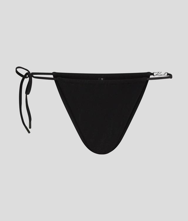 KARL SIGNATURE SHINY STRING BIKINI BOTTOMS Product Image