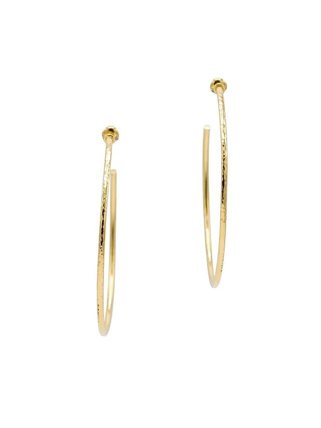 Womens Vertigo Large 22K Yellow Gold Hoop Earrings - Yellow Gold - Size Large Product Image