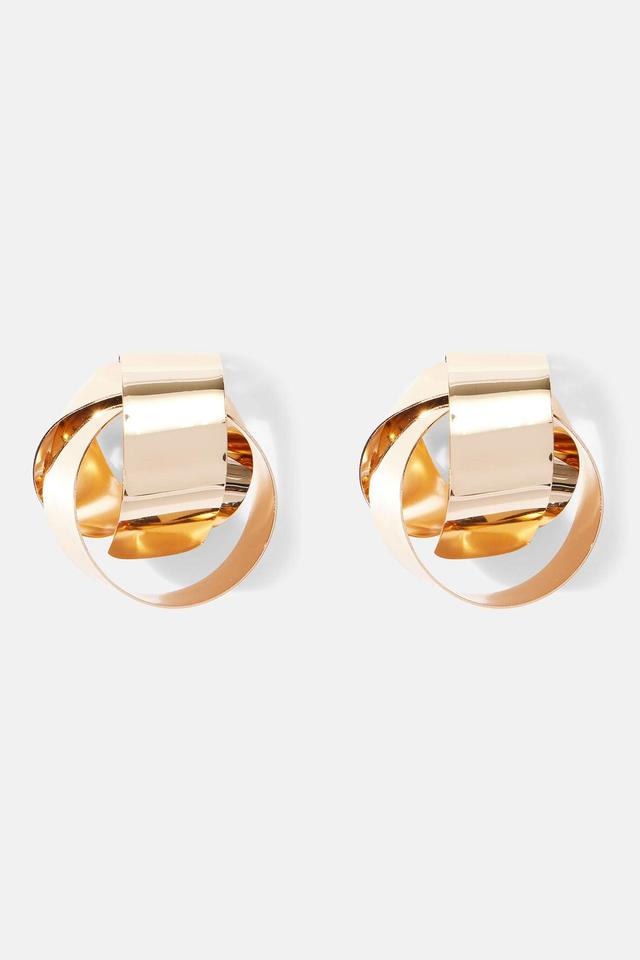 Curving You Earrings - Gold Product Image